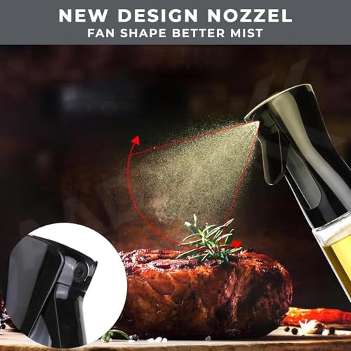 Image of 2-in-1 Olive Oil Sprayer and Dispenser Bottle for Kitchen | 500ml Glass Bottle with Premium Nozzle | Cooking Sprayer for Healthy Cooking and Salad Making (pack of 1, 210 ml)