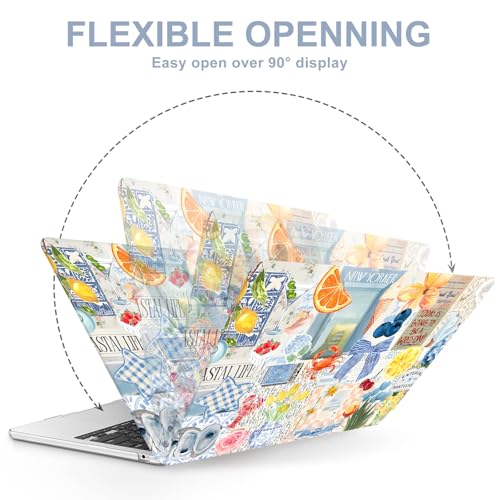 Image of AKIT for MacBook Air 15 inch Case M5 M4 M3 M2 Chip 2026-2023, Blue Collage