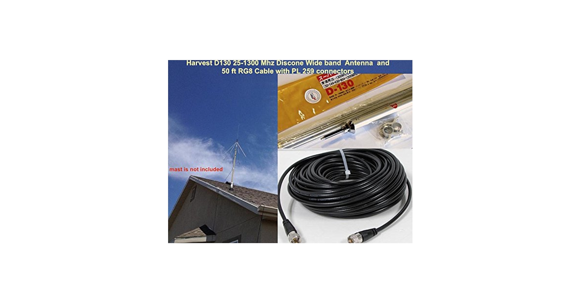 Amazon.com: Harvest D130 25-1300mhz Super Discone Wide Band