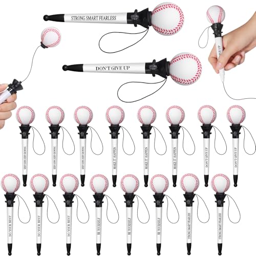 Humyoun 18 Pcs Baseball Inspirational Ballpoint Pens