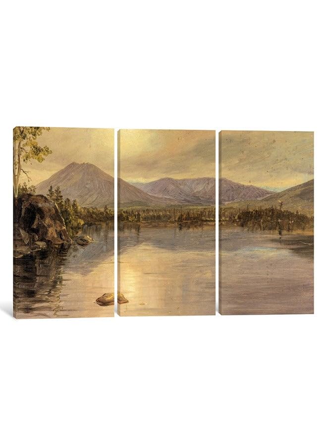 bpa 3-Piece Canvas Print Lake Katahdin Maine Wall Art 230 x 153 x 3.5Centimeter Multicolor