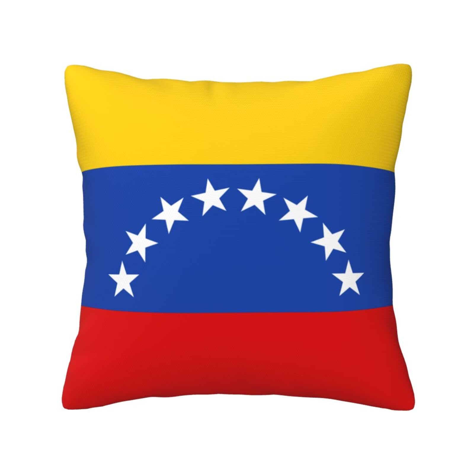 FFSHKOWE Flag of Venezuela Decorative Throw Pillow Cover Double-Sided Printed Cushion Cover for Sofa Couch Bed Chair 50 x 50cm