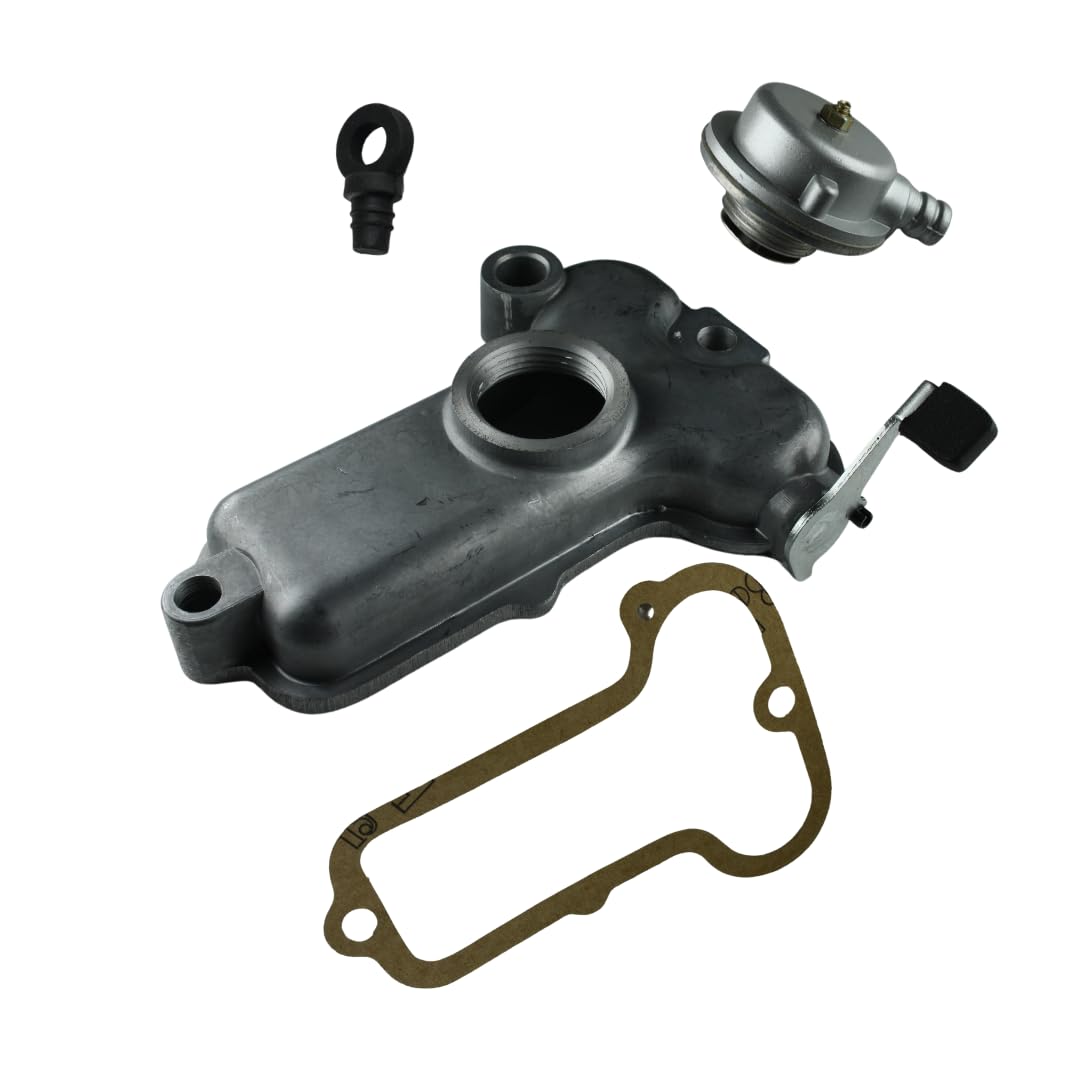 Kit Coperchio Punterie con Alzavalvola Completo - Compatibile Motore Lombardini LDA 100, 4LD 640, LDA 640, 4LD 820, LDA 820, LDA 96 e LDA97 – Tappo Sfiato Olio - Tappo Starter - Guarnizione
