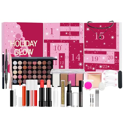 Calendrier cosmétique de Noël cadeau idéal de 24 pièces de maquillage femmes
