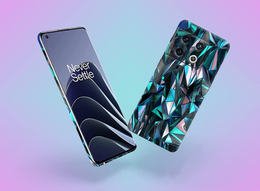 Image of Polygon Blue Skin Back Protector Film Ultra Thin Scratch Resistant Vinyl (Not Case and Cover) for OnePlus 10 Pro 5G