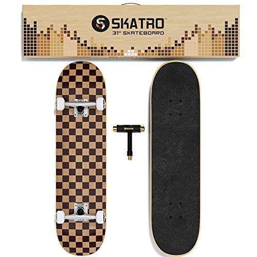 Image of Skatro - Pro Skateboard 31 inch Complete Skateboard. Skate Board Ages: Adults, Boys, Girls, Beginners, and Kids