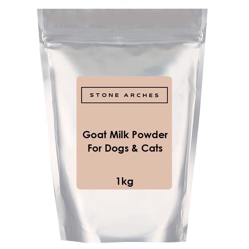 Stone Arches Goat's Milk Powder for Dogs & Cats 1kg - Whole Goat Milk Powder | Low Lactose Formula - Easy to Mix - Suitable for Puppies, Kittens, Adult & Senior Pets