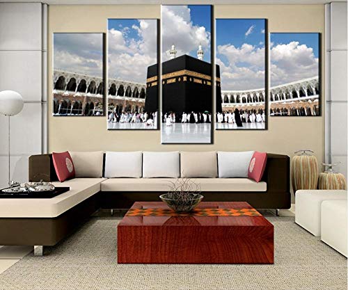 Tableau La Mecque grand format pour salon moderne et épuré