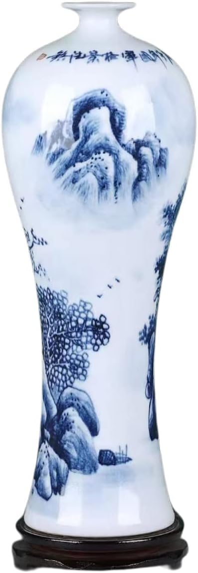 Vases Chinese Ceramic with Stand White Large Porcelain Flower Antique vases Traditional Decorative 46×17cm