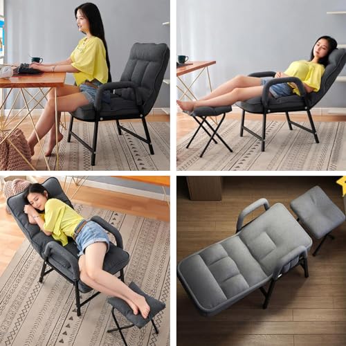 アームと背もたれは4段階で調整可能。足は取り外し可能。 Amazon.co.jp: 6段階調節可能な背もたれと金属フレームを備えた