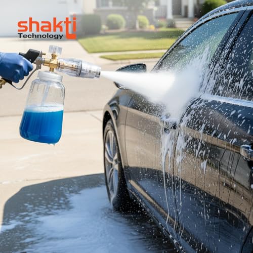 Image of Shakti Technology DP-51 Foam Cannon for Pressure Washer, Heavy Duty Professional Foam Cannon Snow Lance, 1000PSI Foam Bottle