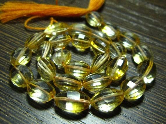 Citrine Step Cut Oval Briolettes AAA : gemmes d'exception pour création de bijoux haut de gamme