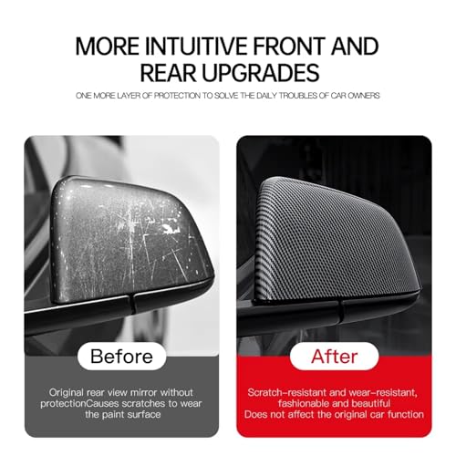 Cache rétroviseur Tesla Model Y 3 coque protection abs noir - 3