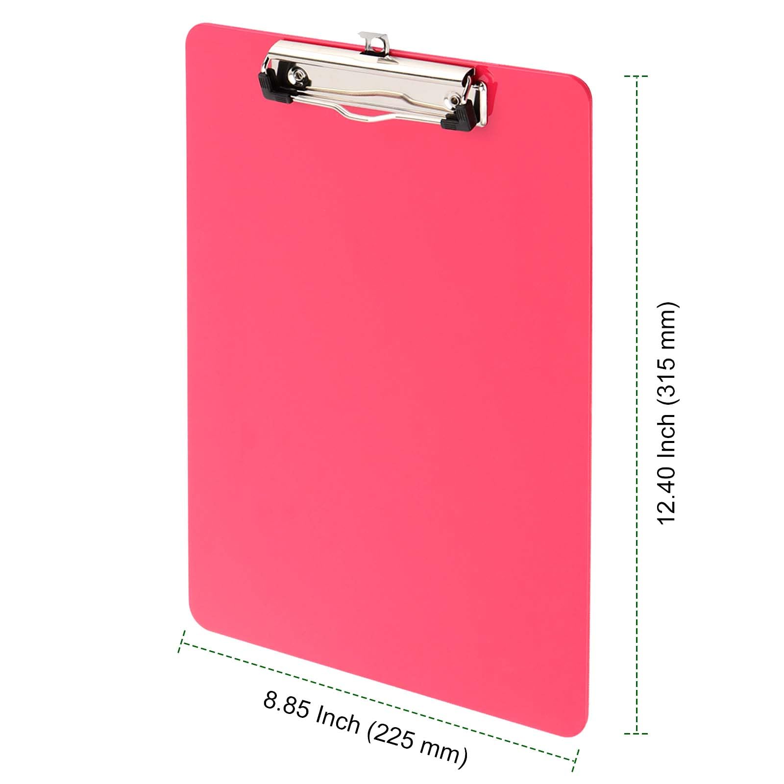 PINGEUI 12 PCS 6 Colors A4 Size Plastic Clipboard, Clip Boards with Hanging Hole Colourful Clipboard for Files and Documents - Image 2