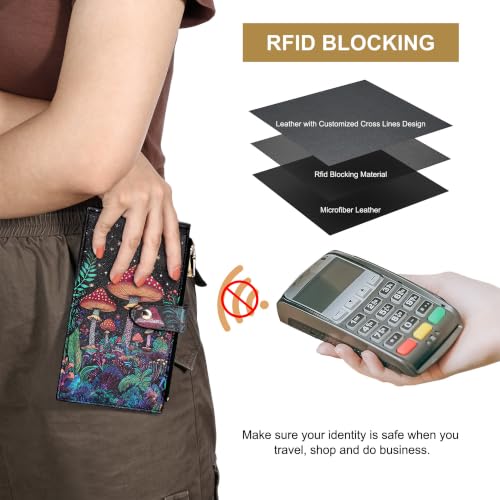 Image of Travelambo RFID Wallet Women Large Size Bifold Multi Card Wallet Case with Zipper Pocke Credit Card Holder for Women