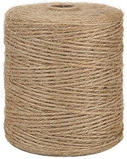 Tenn Well Natural Jute Twine, 3Ply 984Feet Arts and Crafts Jute Rope Industrial Packing Materials Packing String for Gifts, DIY Crafts, Decoration, Bundling, Gardening and Recycling
