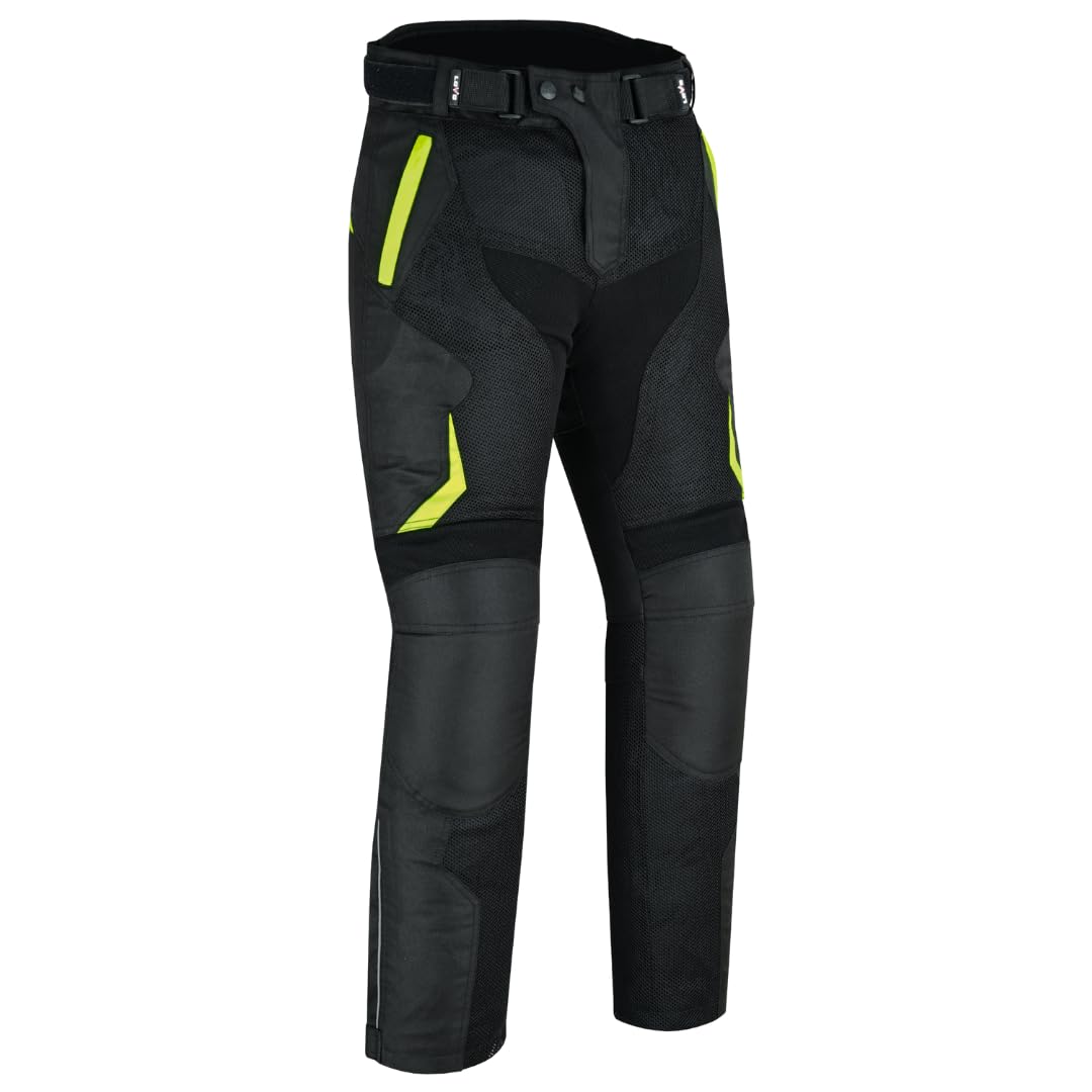 LOVO - Pantalon Moto Verano Unisex con Diseño Perforado - Pantalón Moto Hombre y Mujer - Ropa Moto de Alta Protección - Protectores en Rodillas y Caderas - Pantalones Moto Unisex