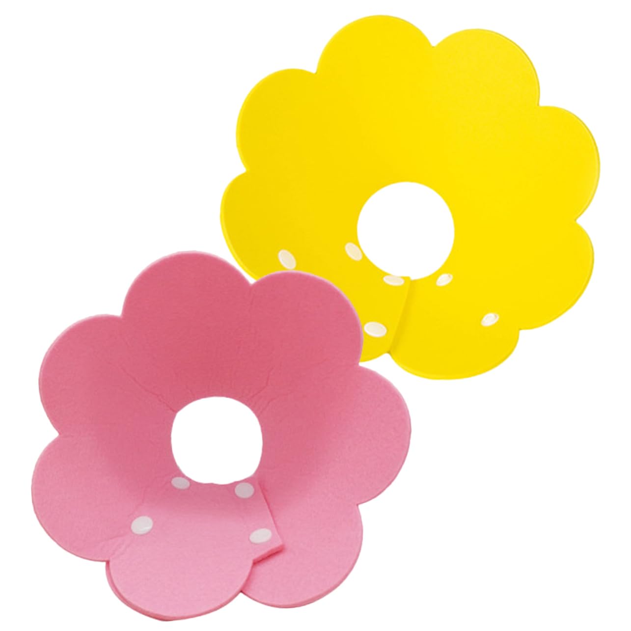 POPETPOP 8pezzi Collare Elisabettiano Decorativo Per e Traspirante Collare Per Prevenire Leccate e Adatto Per Ferite e Interventi Chirurgici Giallo e Rosa