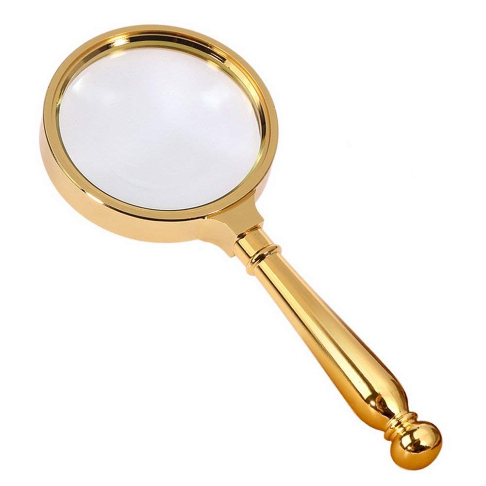 Loupes 8 Fois en métal pour Tout Le Corps, loupe à Main rétro pour Les Jeunes étudiants âgés lisant des Livres et lisant des journaux, Laboratoire hospitalier