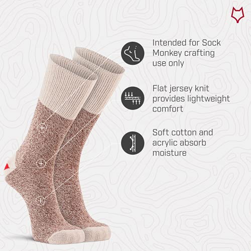 FoxRiver unisex Red Heel Monkey Sock Lightweight Red Heel Crew Socks (2 Pair Pack)3