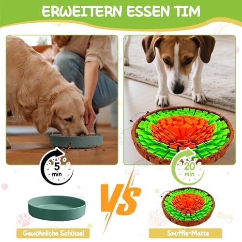 Schnüffelteppich Hund, Haustier Schnüffelmatte Hunde, Leckmatte Hund, Futter Schnüffeln Fütterung Matte, Welpe Langsam Füttern Training Matte, Fördert die Natürliche Nahrungssuche und Stressabbau