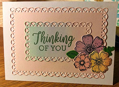 Diy Scrapbooking Artist AMZ-061 5 Pcs/Set Nested Stitched Scallop Rectangle Frame Cutting Dies,Diy Artist Metal Cutting Dies Stencils Metal Cutting Dies Scrapbooking Crafting Paper Card Make Emboss Stencil Templat 10.7X13.10 Cm thumb #5