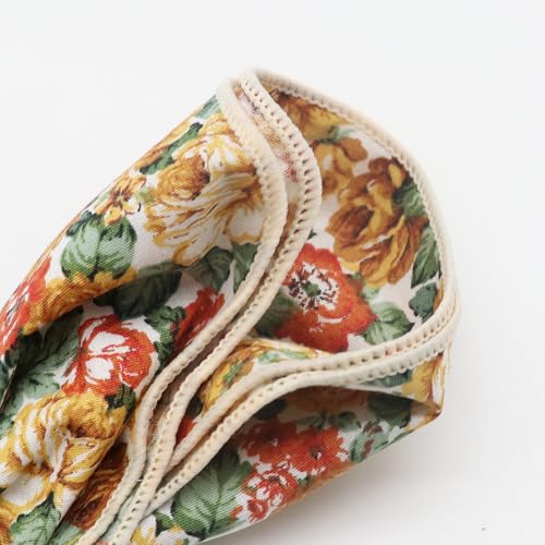 Image of Floral Pocket Squares for Men with Holder Printed Flower Mens Handkerchief Cotton Suit Pocket Hanky for Wedding