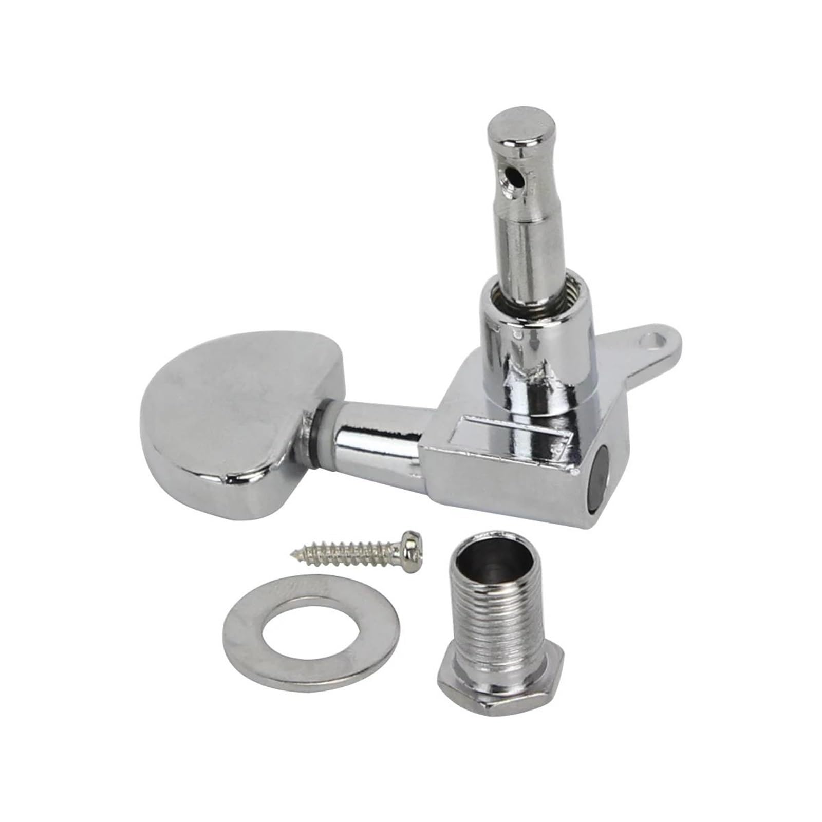 Lanzadores De Afinación Guitarra Acústica 3L3R (6 Sellados Cromados/negros) Clavijas Guitarra(Chrome)