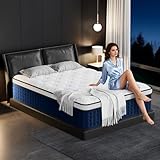 PUBPLON Queen Mattress, 14 Inch Hybrid Mattress Queen Size in a Box with Gel Memory Foam [New Version], Individually Pocket Coils Springs, Pressure Relief Motion Isolation, Edge Support, Medium Firm