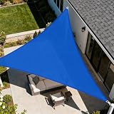 Windscreen4less 8' x 8' x 11.3' Sun Shade Sail Right Triangle Outdoor Canopy Cover UV Block for Backyard Porch Pergola Deck Garden Patio (Blue)