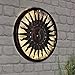 Produktbild Mojawo Nostalgische Solar LED Wandlampe Sonne Ø ca.40cm Schwarz Kuperfarben 12 warmweiß leuchtene LED