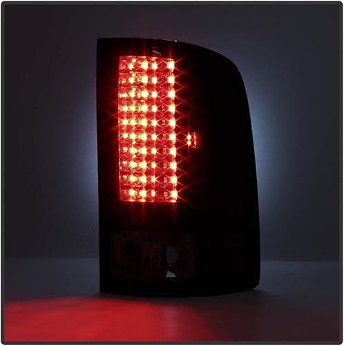 Miniatura 6 de ACANII - Para GMC Sierra 2007-2013 carcasa negra, lente ahumada, luces traseras LED, lámparas de freno, reemplazo de montaje izquierdo+derecho