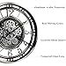 CLXEAST 21 Inch Large Moving Gear Wall Clock,Industrial Steampunk Decor,Decorative Wall Clock for Modern Farmhouse Living Room Decor,Gunmetal Silver Finish
