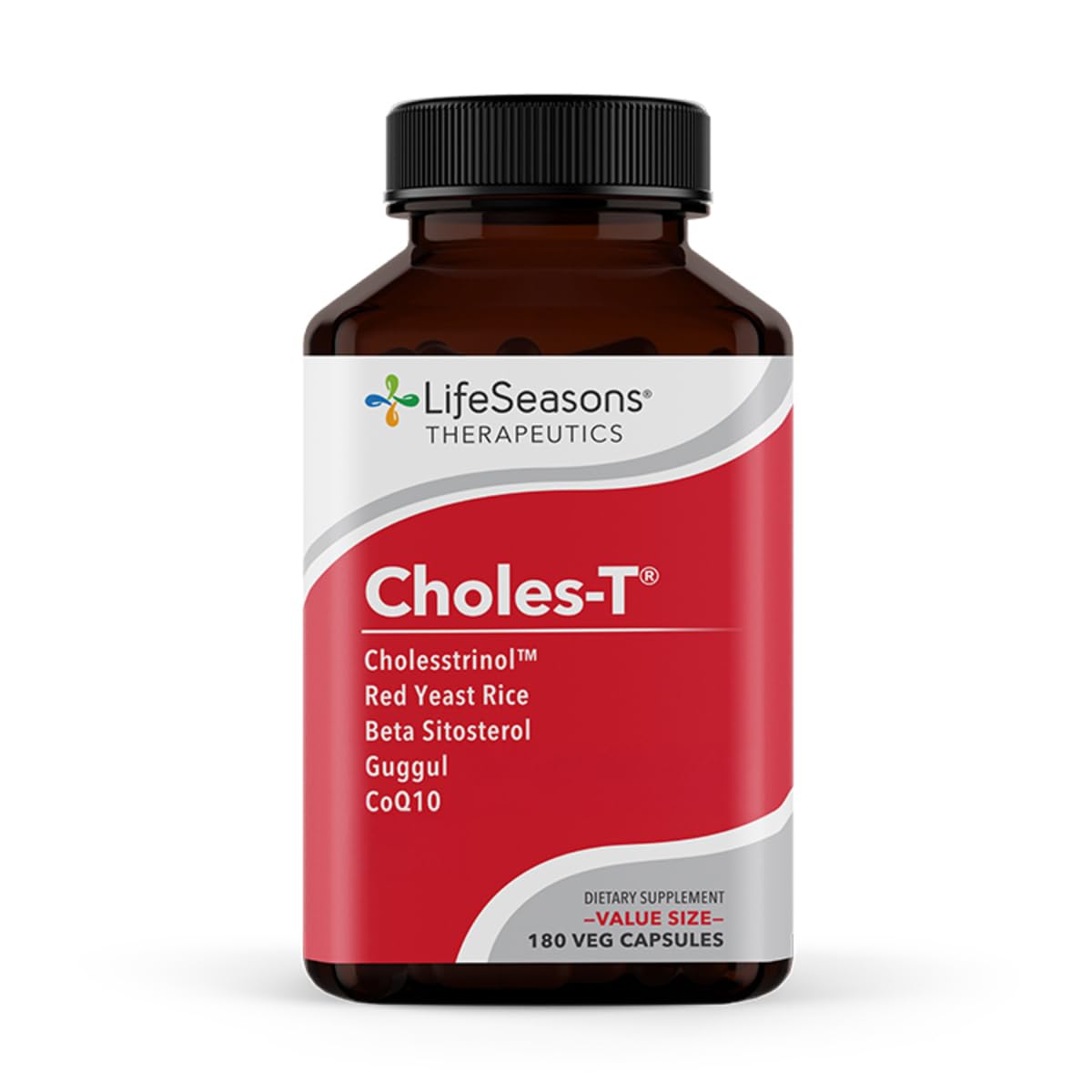 - LifeSeasons Choles-T - Cholesterol Support Supplement - Red Yeast Rice, CoQ10, Guggul & Phytosterols - 180 Capsules