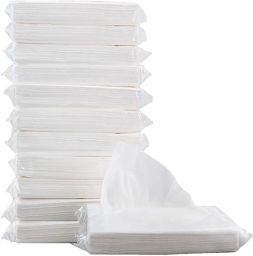 (Pack of 6) White Tissue Box Refill Pop Up Table Top Tissue Paper Box