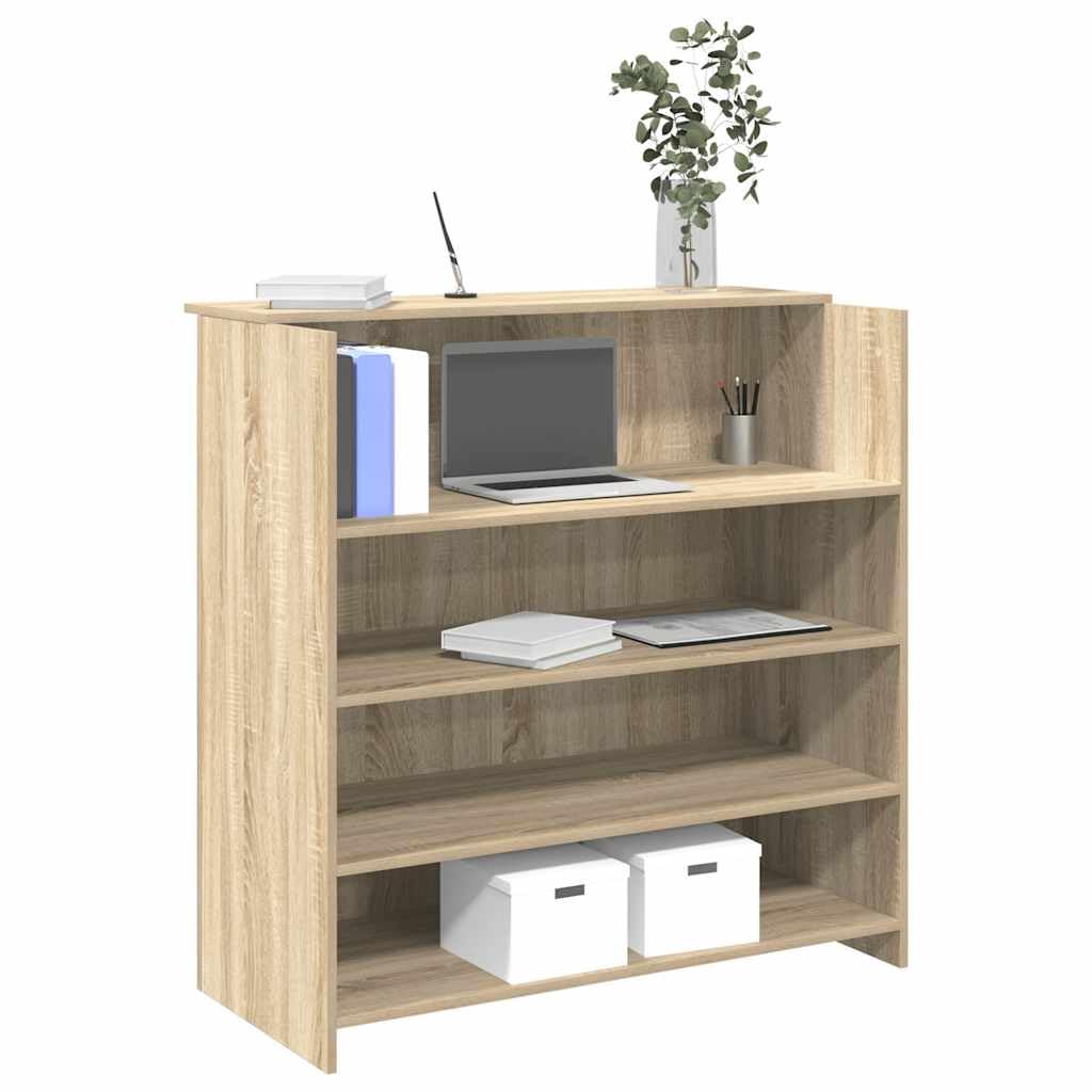 vidaXL Mostrador de recepción Roble Sonoma 100x50x103,5 cm Madera de ingeniería