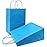 AZOWA Gift Bags Mini Small Kraft Paper Bags with Handles (4 x 2.4 x 6 in, Blue, 12 Pcs)