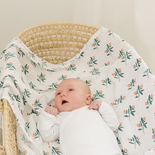 Image of Ouch Baby Bamboo Cotton Baby Blankets (Pack of 2, 47 inchx47 inch) | Soft, Breathable, Hypoallergenic 2-Layer Muslin Swaddles for Newborns, Infants & Toddlers