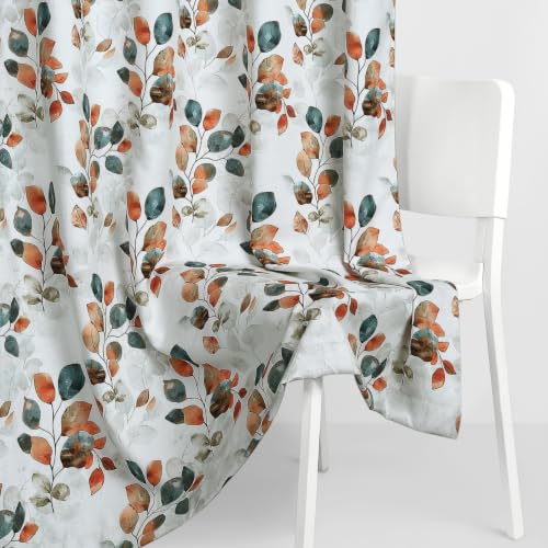Image of haus & kinder Digital Printed Cotton Window Curtain 5 Feet Long Pack of 2 Window Curtains, 5 Feet Curtain for Window (Soft Botanica, Multicolor 130x152 CM)