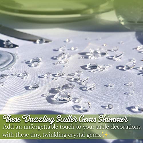 Luxury Clear Diamond Party & Wedding Decorations For Reception Tables: Over 3,000 Sparkling Acrylic Table Confetti Scatter Gems In Three Sizes #TOP4