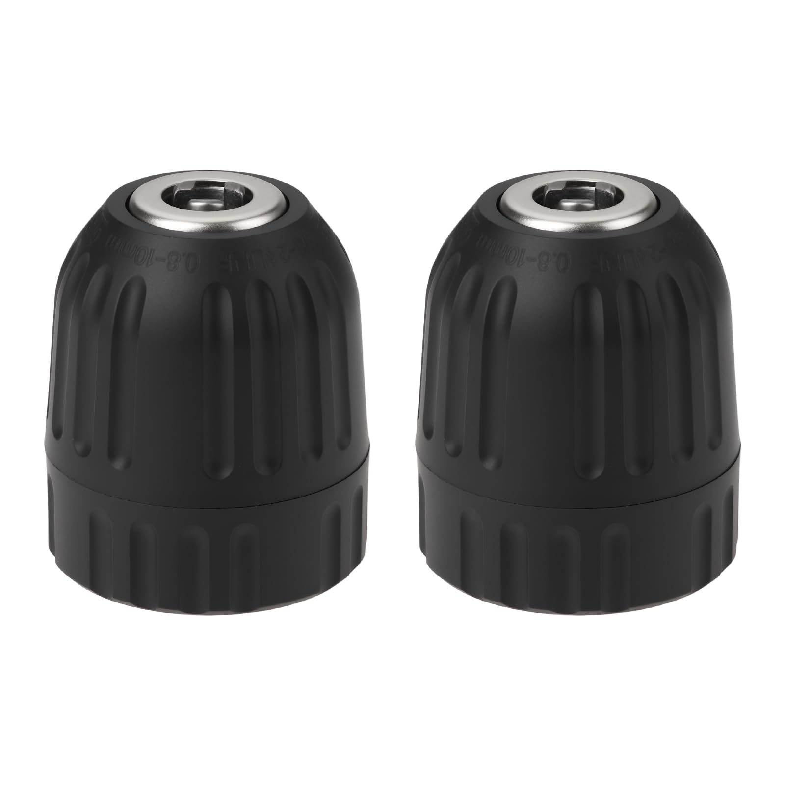 eMagTech 2pcs 0.8-10mm Keyless Drill Chuck Adapter 3/8"24UNF for Power Drill Conversion