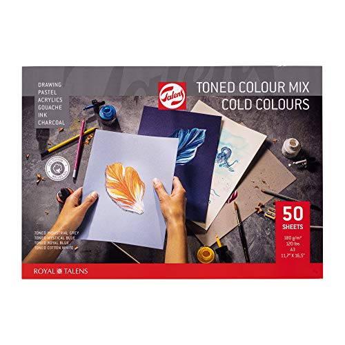 Bloc de papier ton sur ton Talens pour dessiner au pastel et fusain