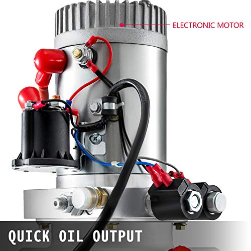 Image of Mophorn 6 Quart Hydraulic Pump Hydraulic Power Unit (Plastic, 6 Quart /Double Action)