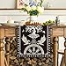 Artoid Mode Black Viking Tree of Life Raven Helmet of Awe Table Runner, Seasonal Kitchen Dining Table Decoration for Home Party Decor 13x72 Inch