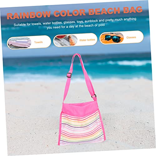 2Pcs Capacity Beach Bag Portable Mesh Tote for Shell Collecting and Beach Essentials Easy Clean Design Pool4