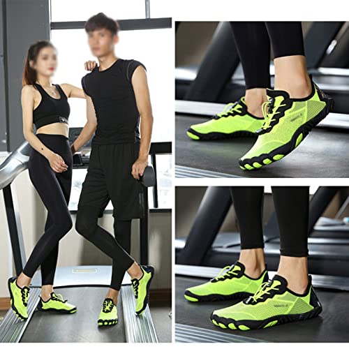 Couple Minimalist Barefoot Shoes, Unisex Water Shoes, Men Women Water Sports Shoes, Beach Sandals, for Gym Swim Snorkeling Surfing Running (Color : Green, Size : 10)4