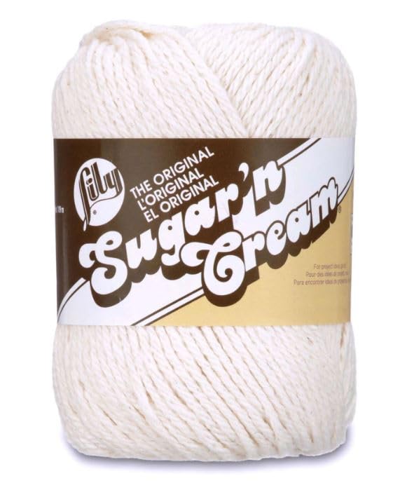 Image of Lily Sugar 'n Cream Cotton Yarn Bundle with Stitch Markers (2, Ecru)