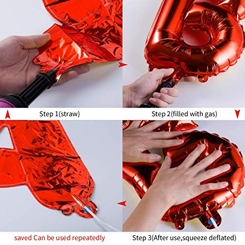 Image of Party Propz Bachelorette Party Decorations - Bride To Be Banner With Ring Foil Balloon | Bridal Shower Kit | Accessories, Red, 1 Piece