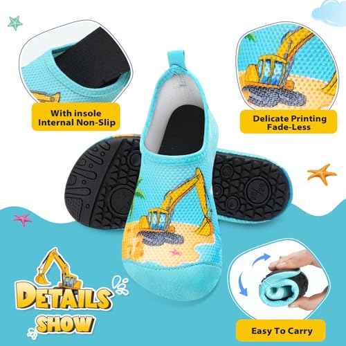 Toddler & Kids Water Shoes, Non-Slip Aqua Shoes for Boys & Girls, Lightweight Quick-Dry Sport Shoes for Beach & Swim2