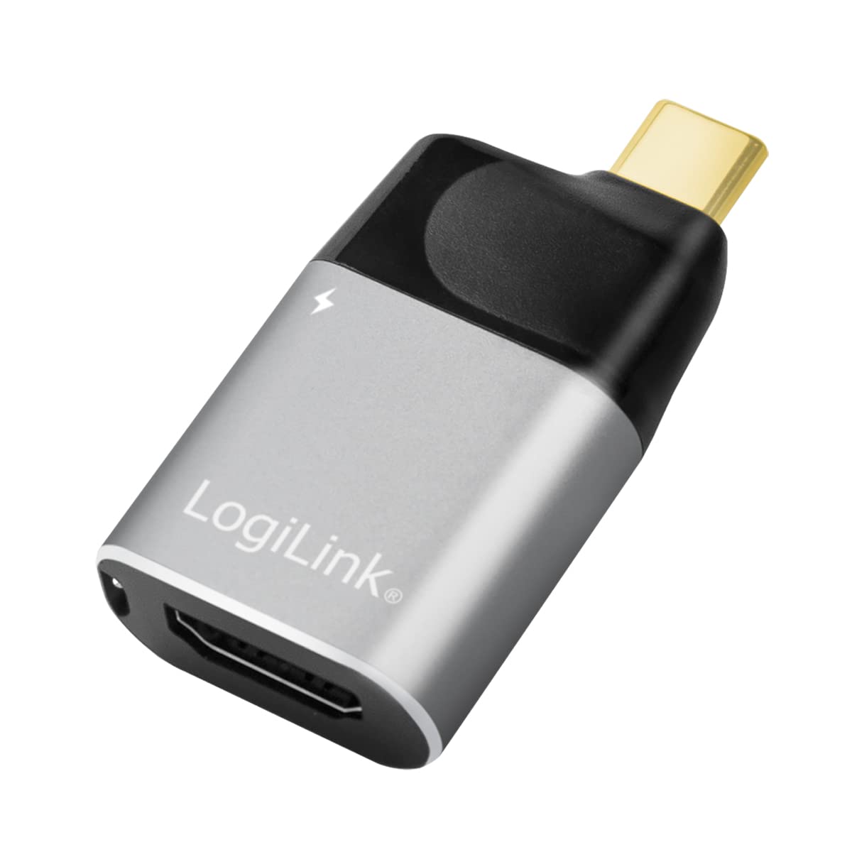 Logilink Black/Grey Usb 3.2 Gen2 Type-C Adapter. C/M To Hdmi-A+Usb-C. 4K. Pd. Alu